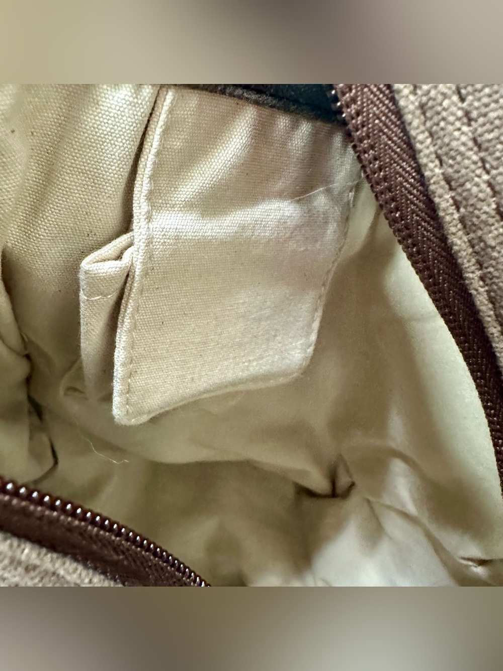 Duluth Trading Co. Canvas Tote Bag Zip Multipocket Brown - Picture 12 of 15